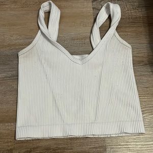 ribbed white top s/m